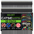 Cat5e Ethernet Patch Cable 50-Pack 1 ft - Reliable Snagless Cords