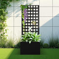 Metal Raised Garden Bed with Trellis - Space-Saving Vertical Planter