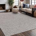 Easy Jute Rug 8x10 Natural Indoor Outdoor Grey - Versatile, Washable