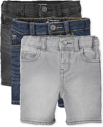 Boys' and Toddler Denim Shorts with Stretch for Easy Movement