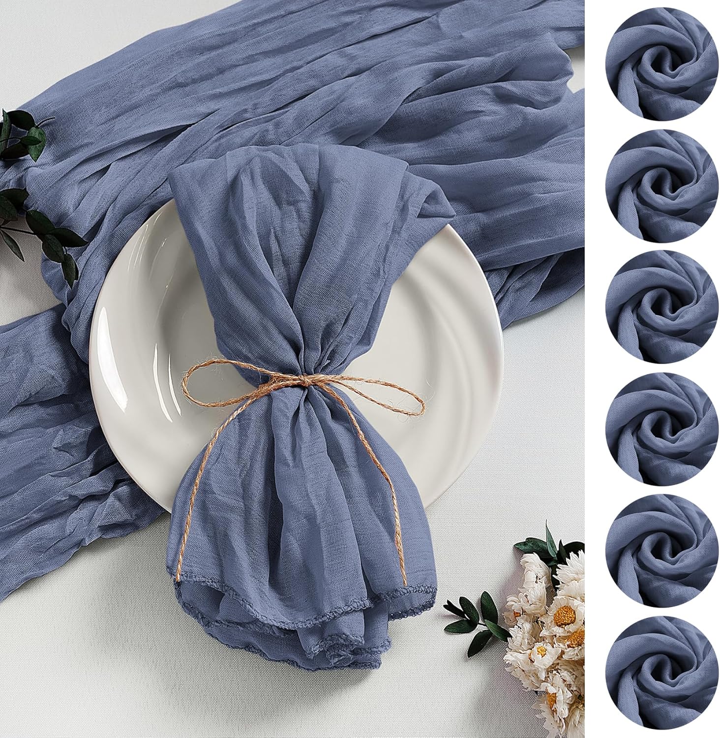 LZY 60 Pack Gauze Cheesecloth Napkins for Elegant Events