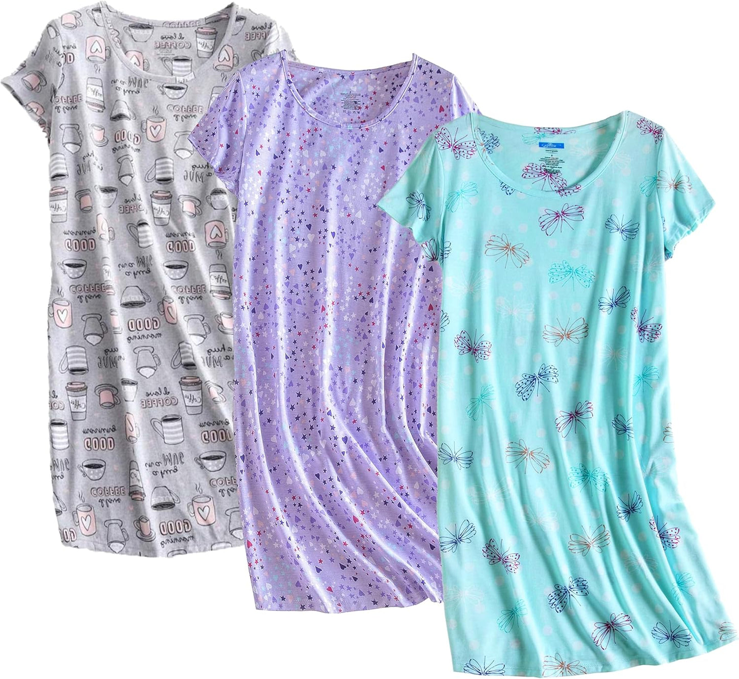 PNAEONG Women's Cotton Nightgown Sleepwear for Ultimate Comfort