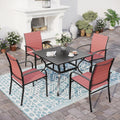 5 Piece Patio Dining Set for 4 - Comfortable Weatherproof Outdoor