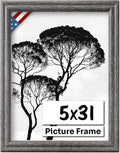 Barnwood Gray 5x31 Picture Frame.75 in Wide - Handmade Solid Wood