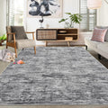 6x9 Large Area Rug Ivory/Grey - Soft Modern Non-Slip Carpet