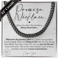 Promise Cuban Chain Necklace for Him 7mm Thick - Sentimental Gift