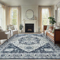 8x10 Area Rug Washable Low-Profile Rug for Living Room - Durable