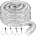 4 x 20 PVC Dust Collection Hose with Thumbscrew Clamps - Clear