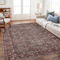 Area Rug 5ft x 7ft Washable Traditional Thin Retro Rug - Machine