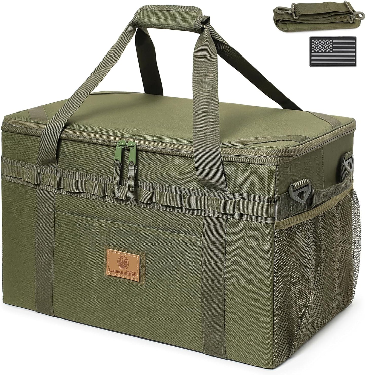 Tactical Camping Storage Bag with Axe Holder & Shoulder Strap