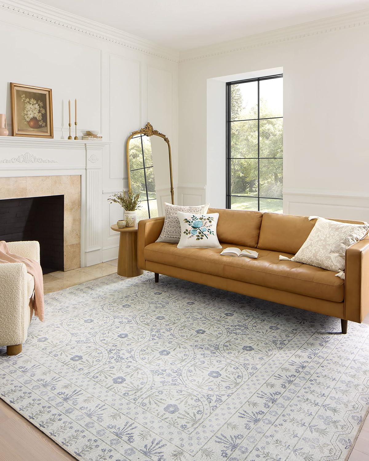 Loloi Rifle Paper Co. Maison Collection Rosette Ivory Area Rug