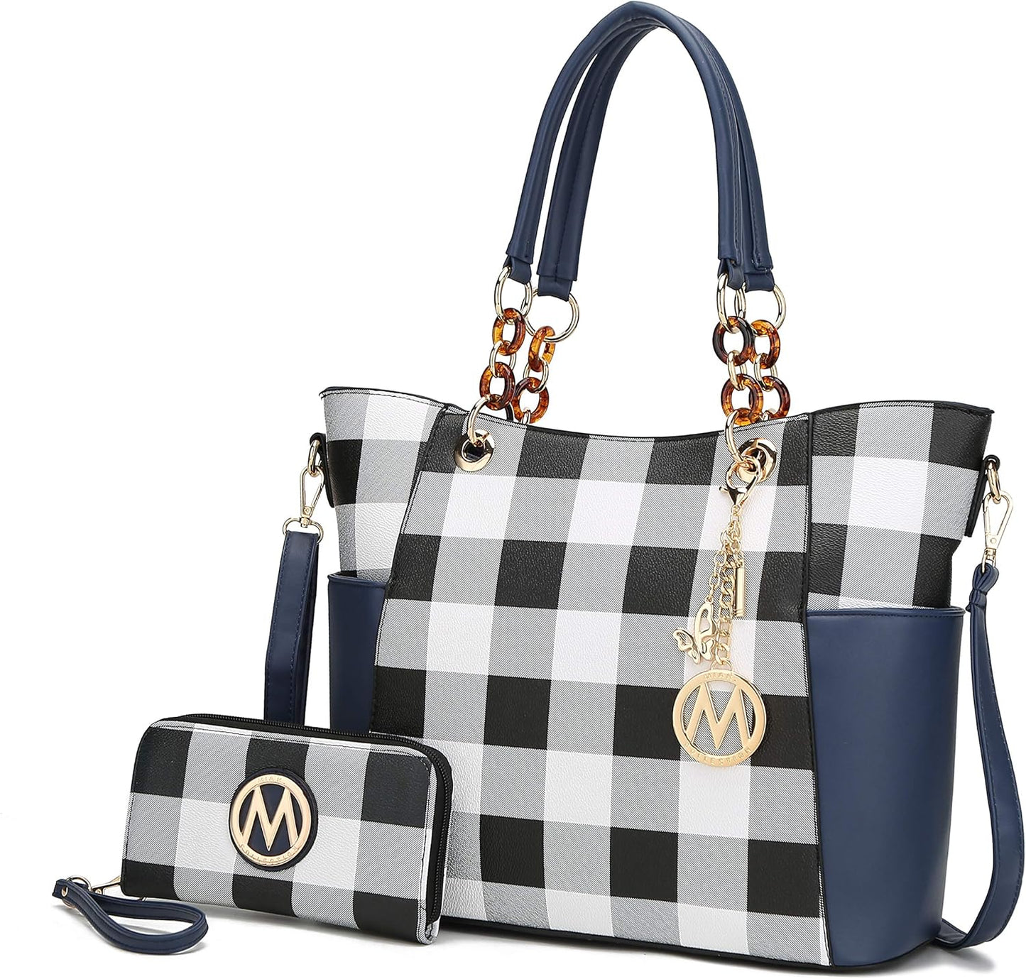 MKF Collection Tote Bag Set for Women - Chic Vegan Leather Handbag