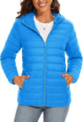 TACVASEN Women's Lightweight Puffer Jacket with Hood (Style 864R)