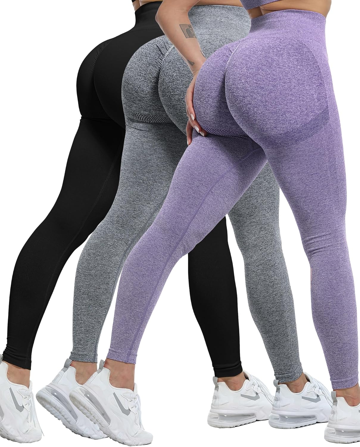 CHRLEISURE Workout Leggings Sets for Women with Butt Lifting