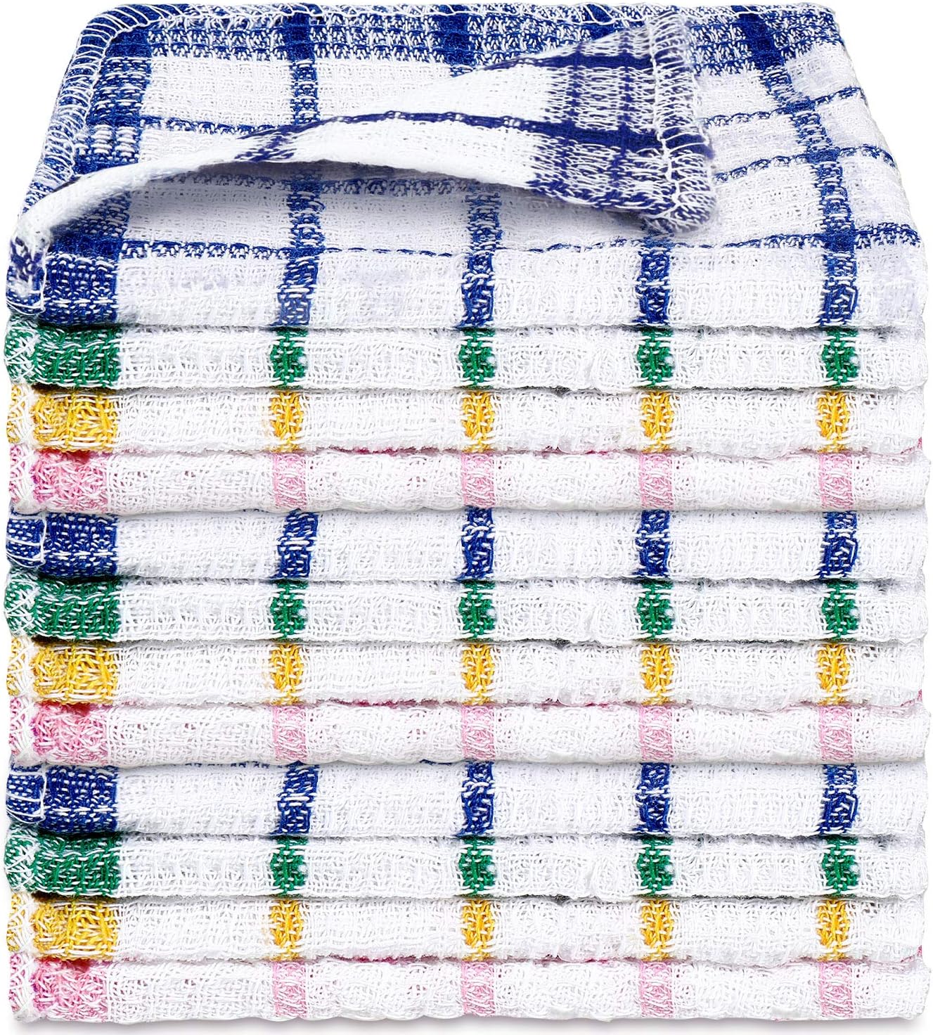 Highly Absorbent Dish Cloths - 4 Colors, 12 x 12 Inch