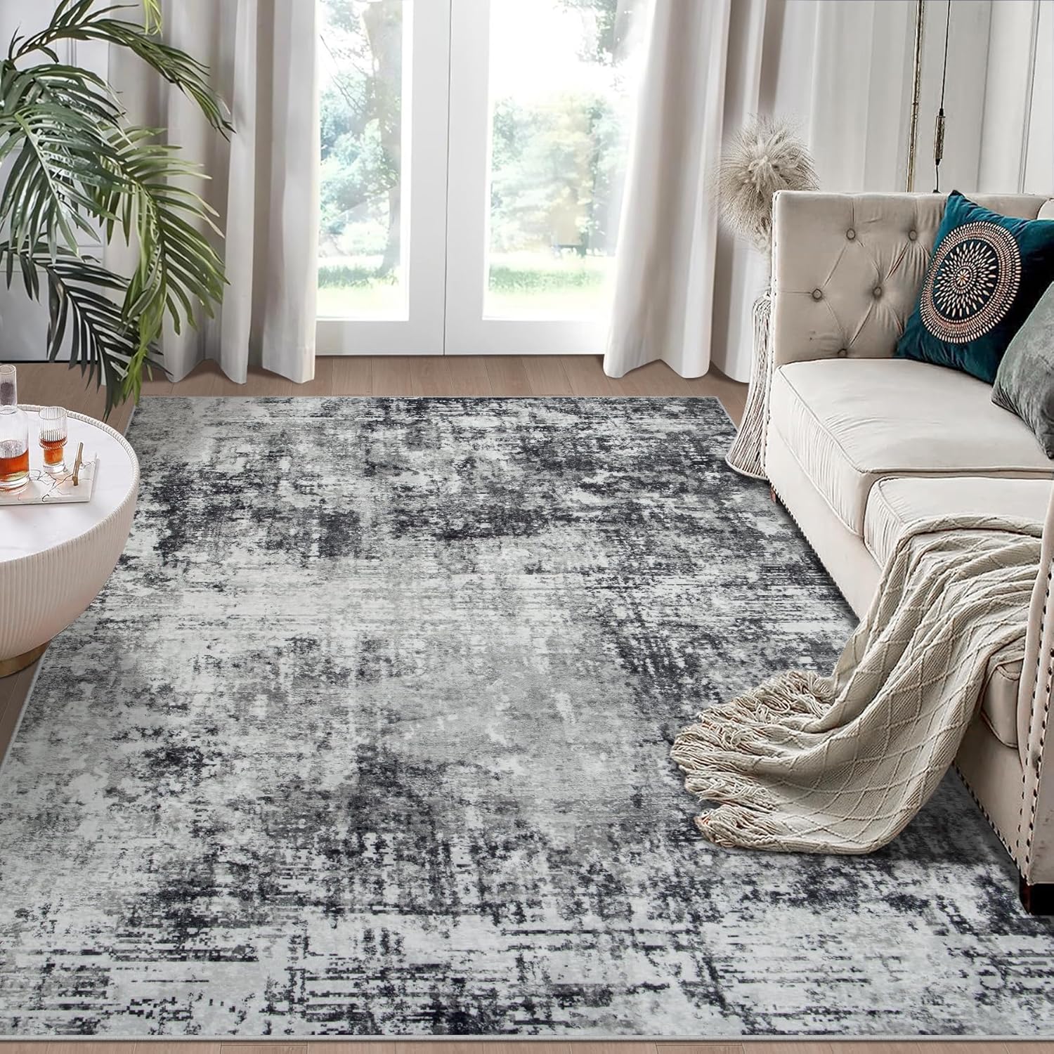 6x9 Area Rugs for Living Room: Modern Non-Slip Carpet Design