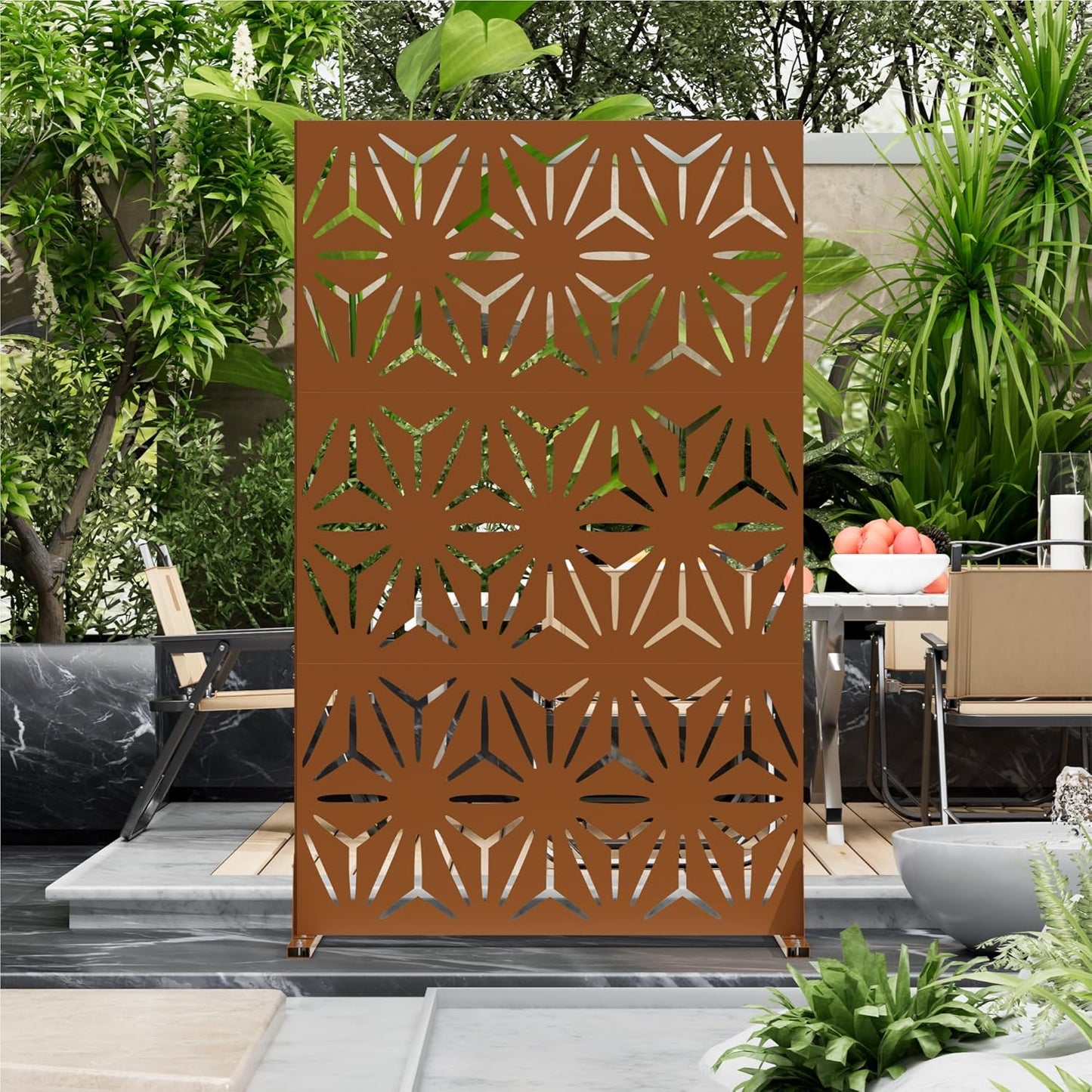 Metal Privacy Screen for Outdoor Spaces - Stylish & Durable
