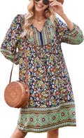 Casual Summer Dress for Women by Bluetime in Floral Boho Style