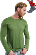 Merino Wool Base Layer Mens Long Sleeve - Warm, Soft Thermal Layers