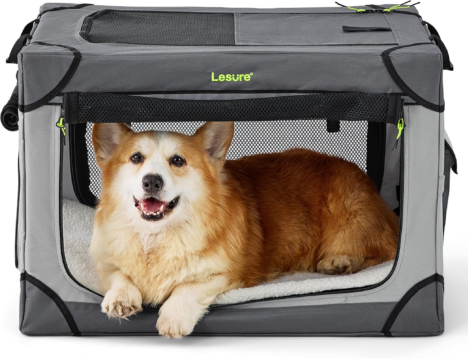 Lesure Soft Collapsible Dog Crate for Small Dogs - 26 Inch