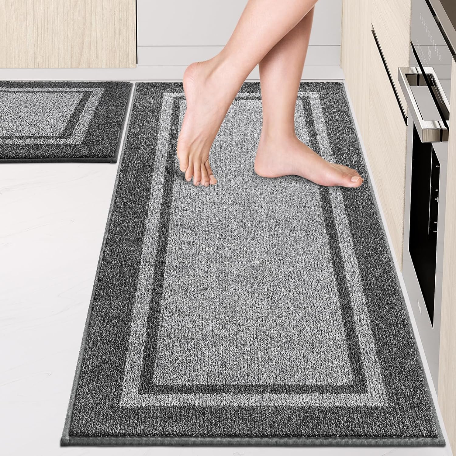 Non-Slip Kitchen Rugs Set for Comfort and Easy Care