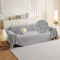 Couch Cover Sofa Cover for 3 Cushion Couch - Non Slip Light Grey