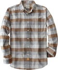Dubinik Flannel Shirt for Men Plaid Button Down Long (Style 6JB8)