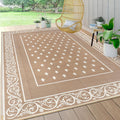 8x10 Waterproof Outdoor Rug Reversible Plastic Straw Patio - Beige