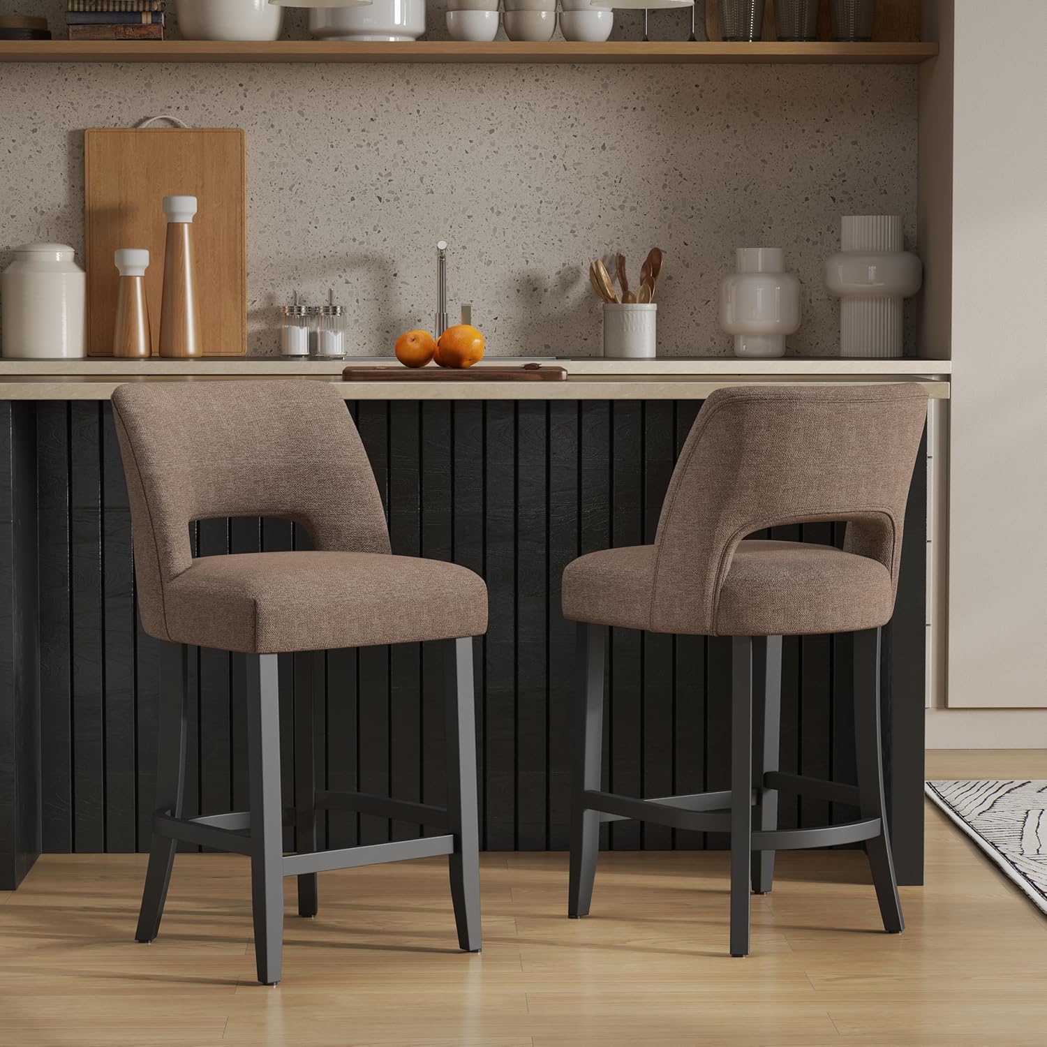 VKNOW Bar Stools Set of 2 for Kitchen Island Dining Room