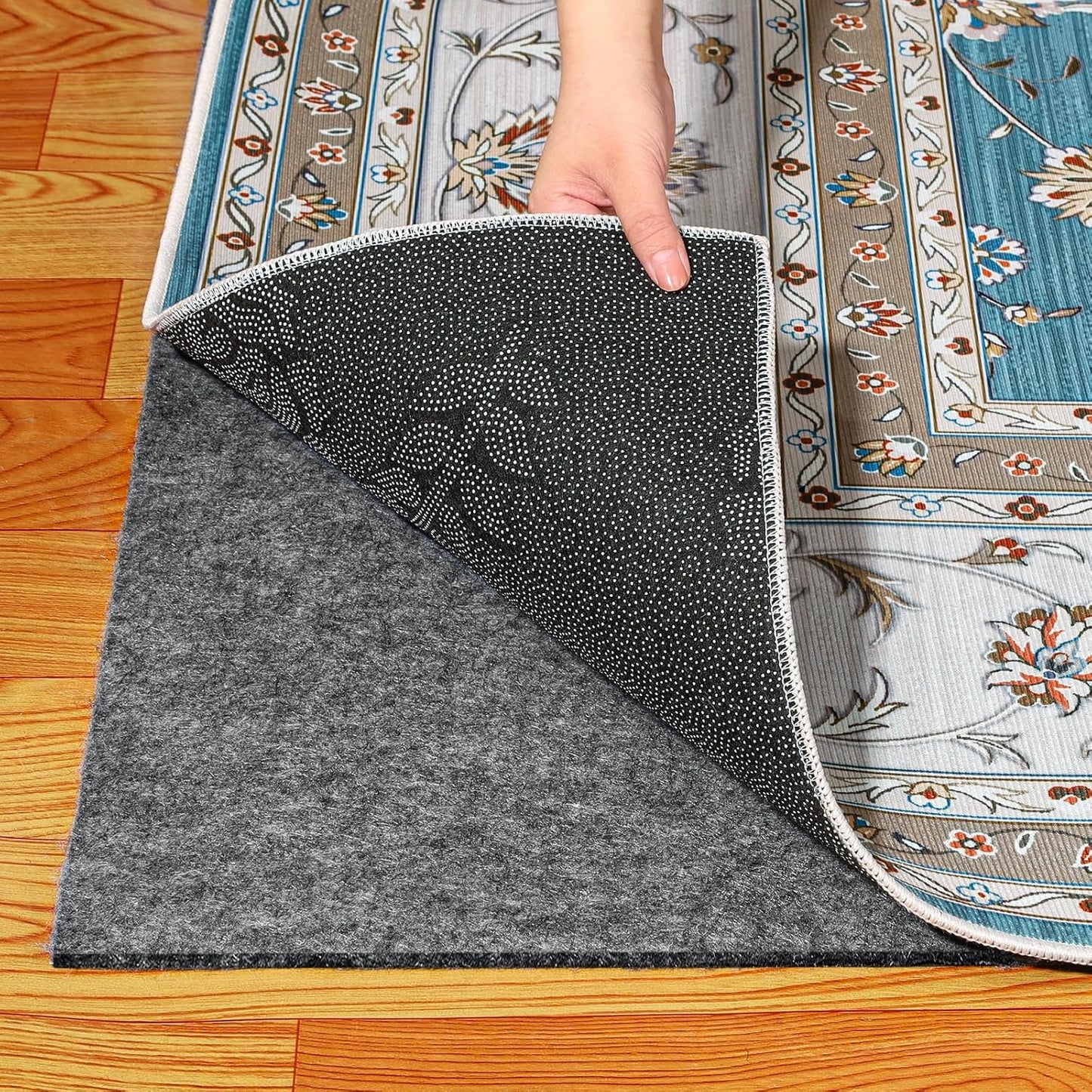 Waterproof Rug Pad for Hardwood Floors, Non-Slip Felt 6x9 ft