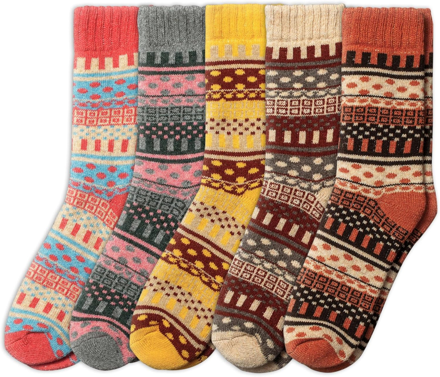Cozy Merino Wool Socks for Men & Women - 5 Pairs of Comfort
