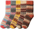 NORDIC Socks 5 Pairs Merino Wool Mid-Calf Socks - Cozy Warmth