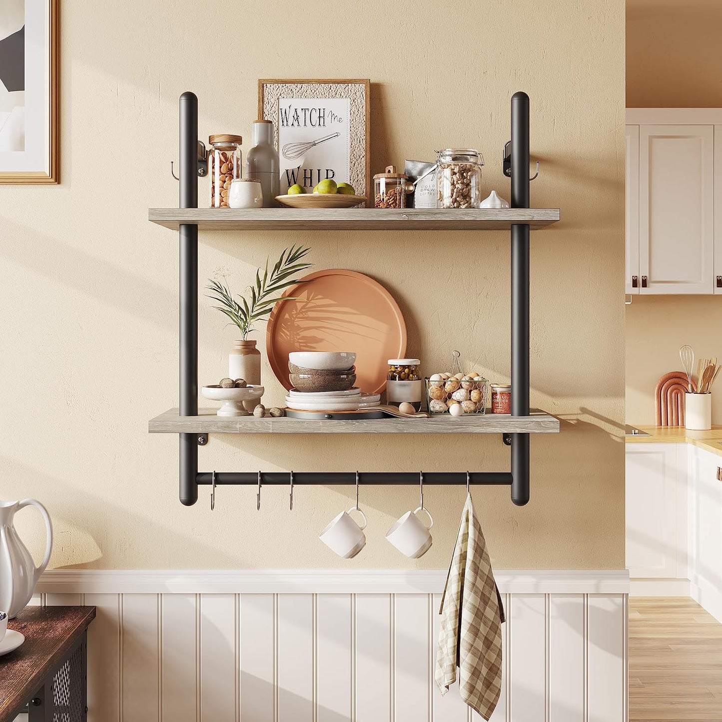 Bestier Floating Shelves for Kitchen and Bathroom Storage Solutions