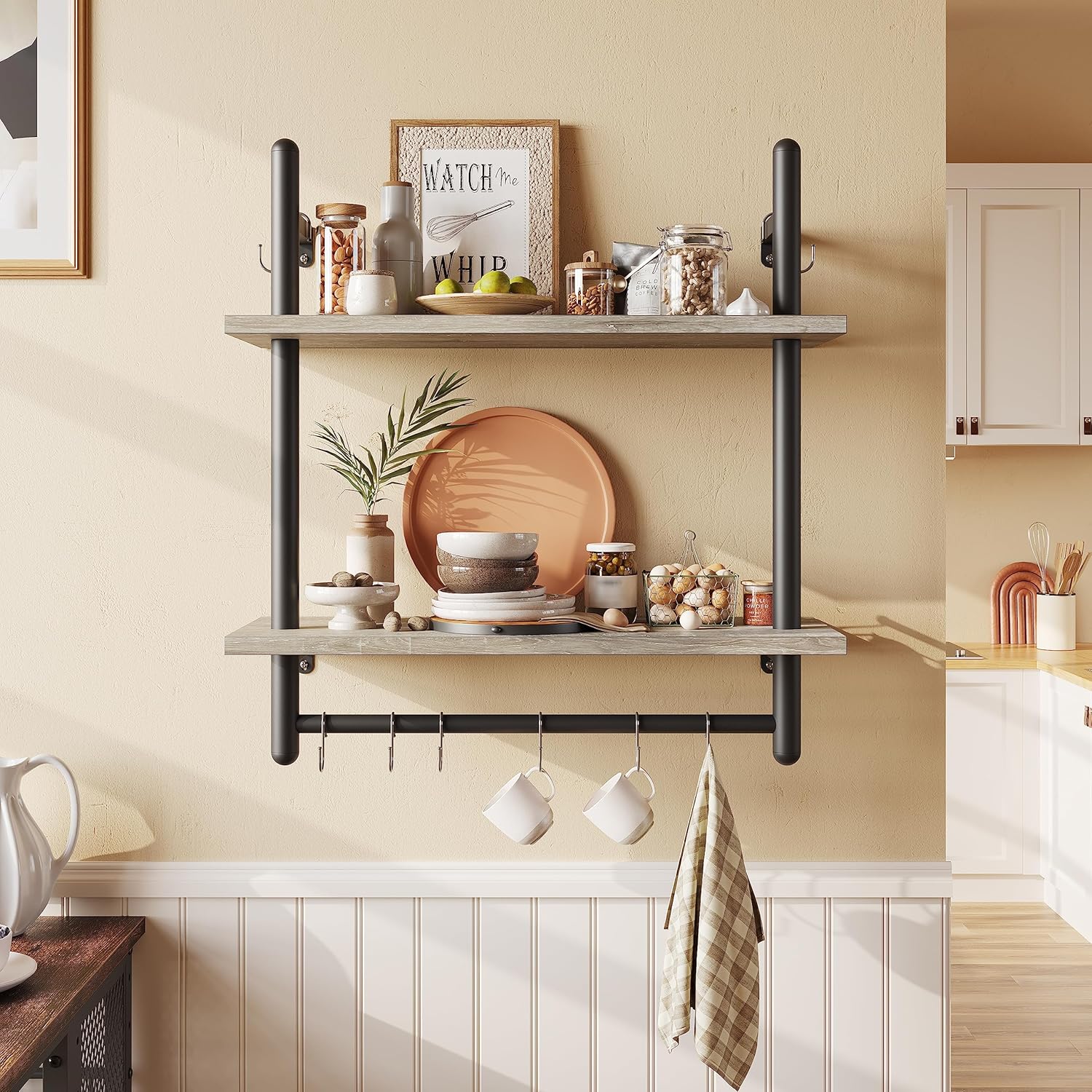 Bestier Floating Shelves for Kitchen and Bathroom Storage Solutions