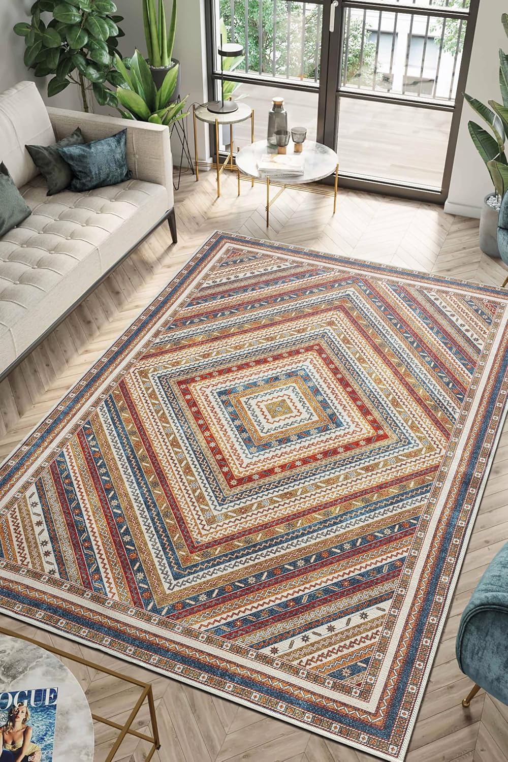 Keen Home Design 6x9 Rug - Vintage Machine Washable Area Rug