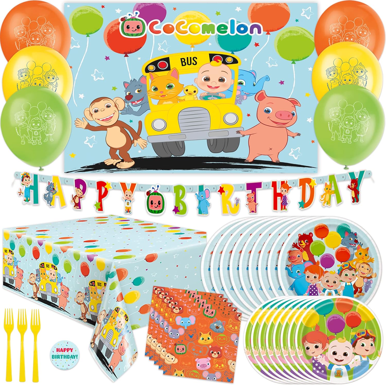 CoComelon Party Supplies for Fun Birthday Celebrations