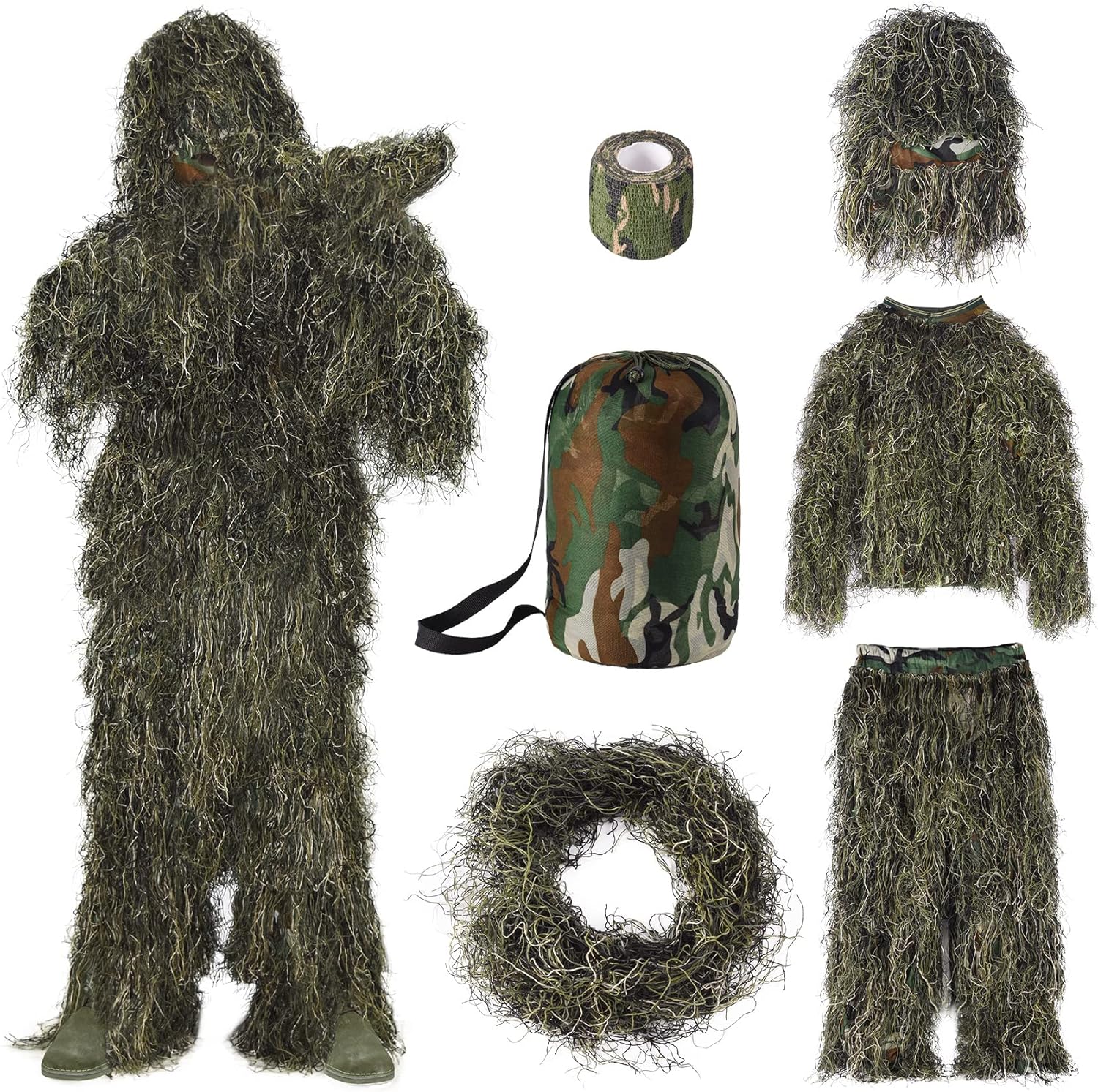 Seeutek 5 in 1 Ghillie Suit for Ultimate Camouflage Experience