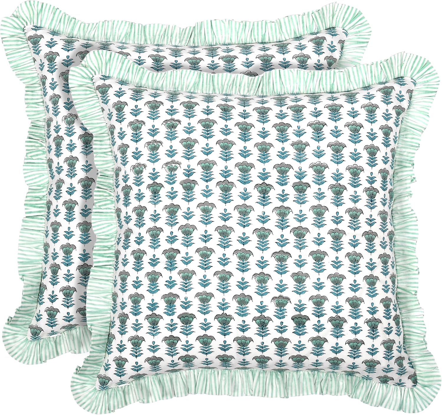 Ridhi Modern Farmhouse Pillow Covers Set of 2 for Home Decor