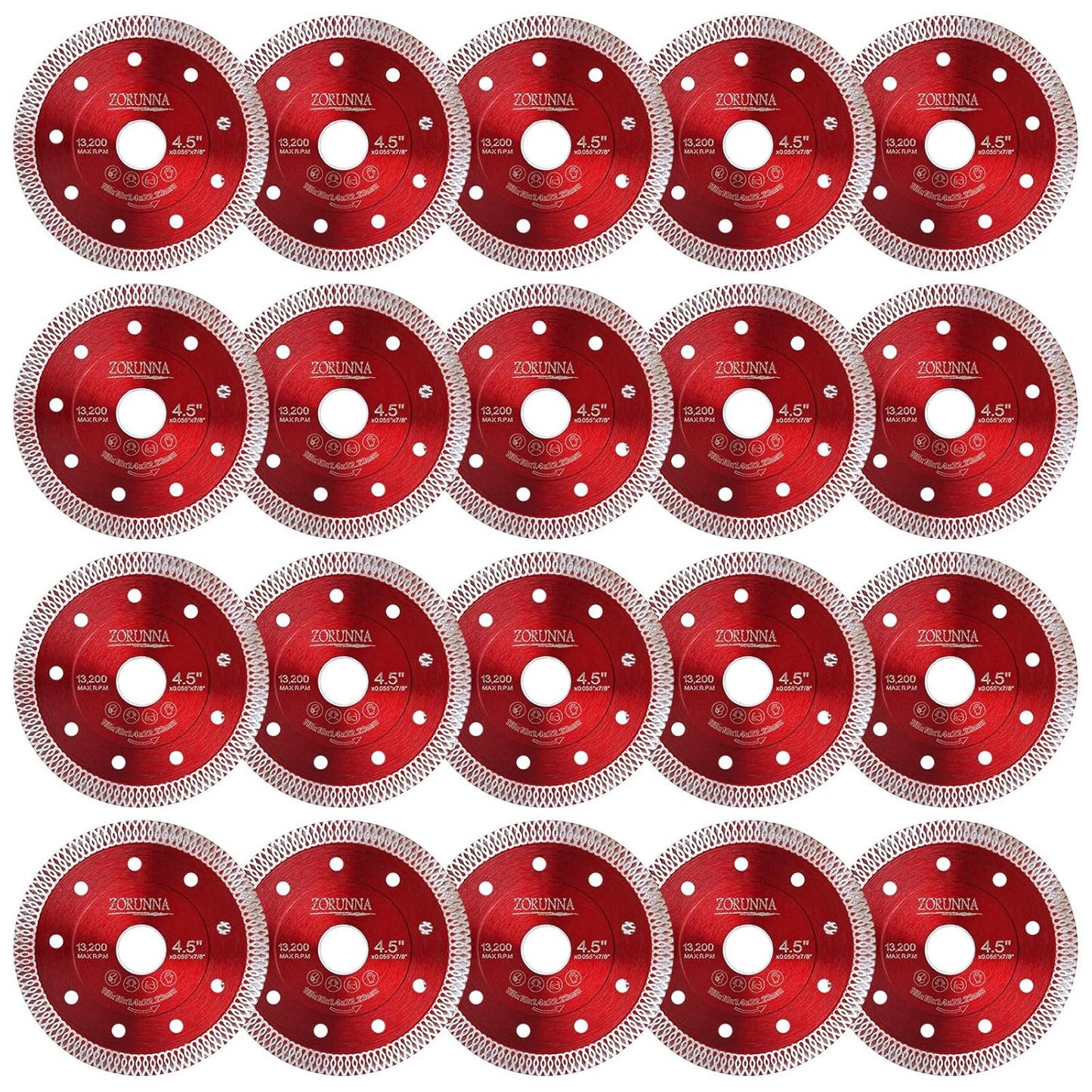 20 PCS Diamond Saw Blades for Precision Cutting of Tiles