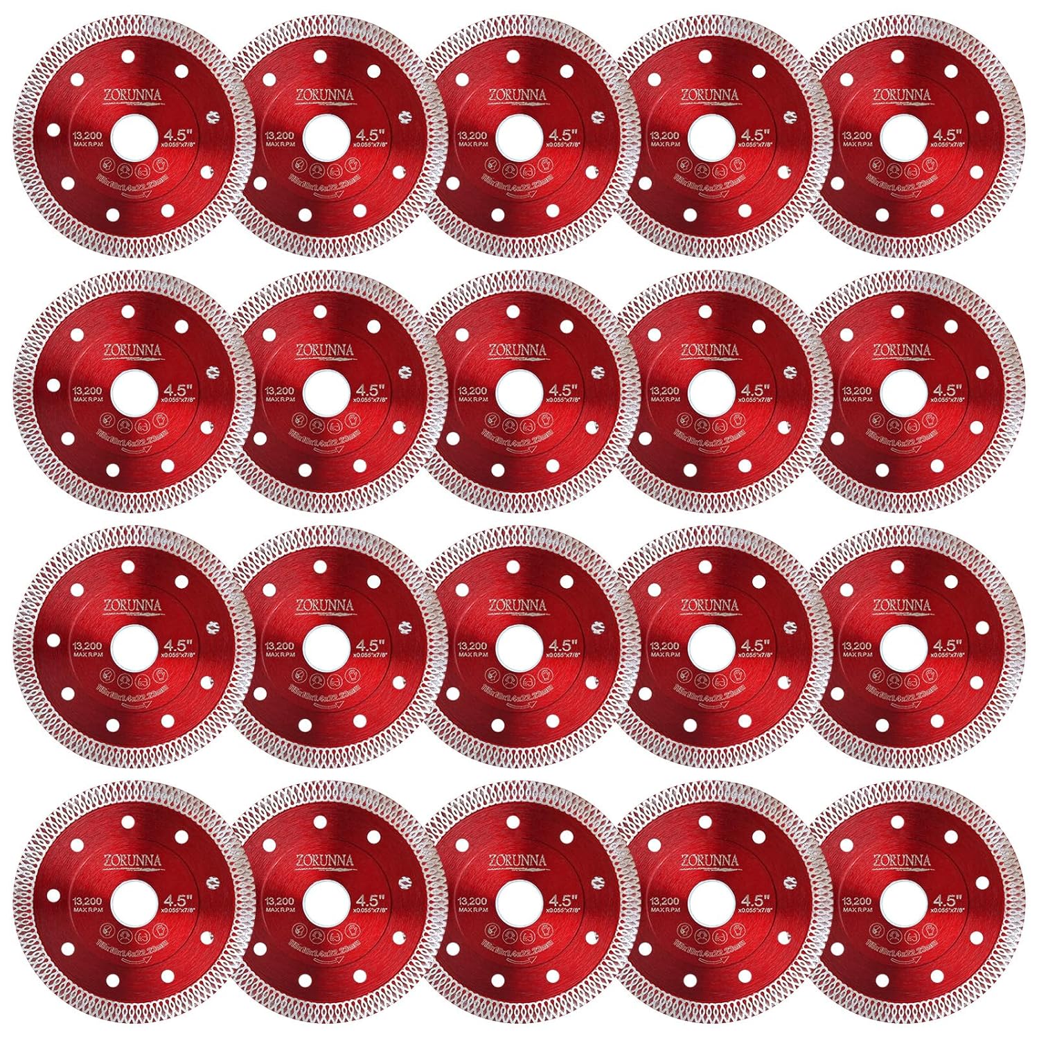 20 PCS Diamond Saw Blades for Precision Cutting of Tiles