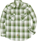 Dubinik Flannel Shirt for Men Western Pearl Snap Plaid (Style PHGJ)