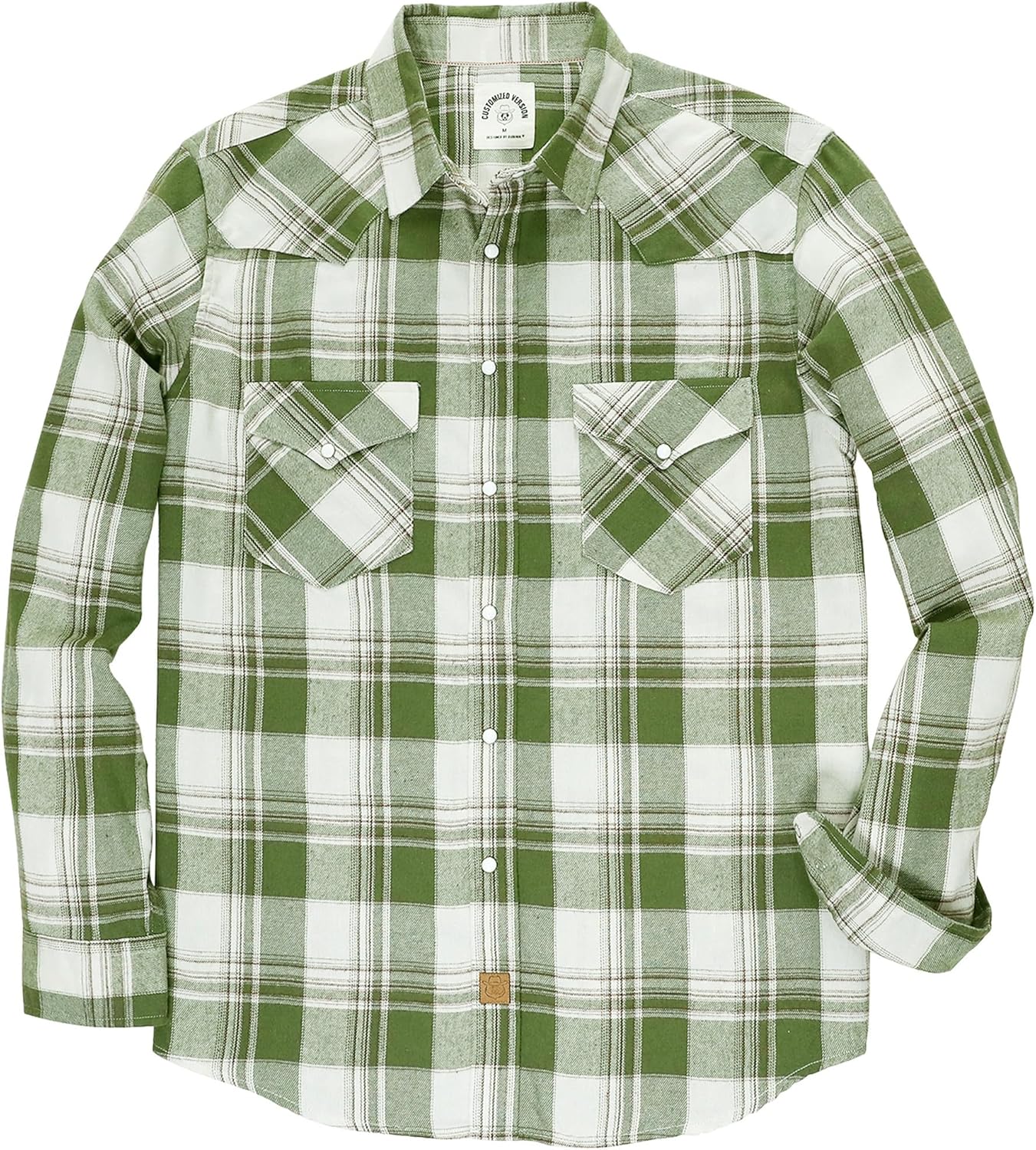 Dubinik Flannel Shirt for Men - Vintage Pearl Snap Plaid Style