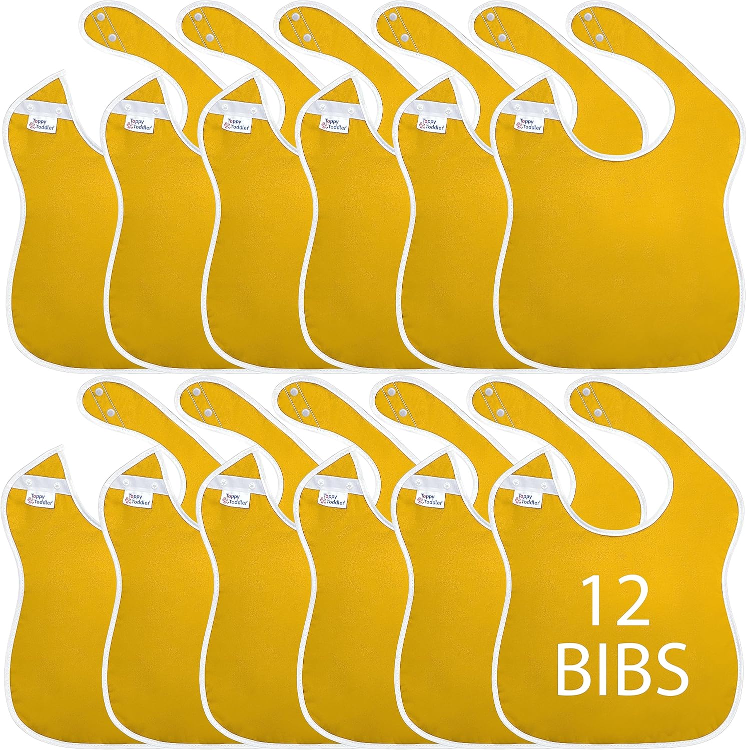 Large Waterproof Baby Bibs for 1-4 Years Old - Soft & Durable