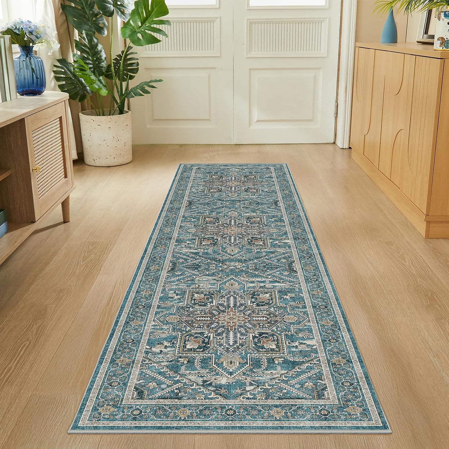 WITSHOCK Living Room Area Rugs 2x8: Soft Non-Slip Boho Carpet