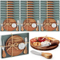 Round Charcuterie Board Set for Party Favors - 24 Mini Cheese Boards