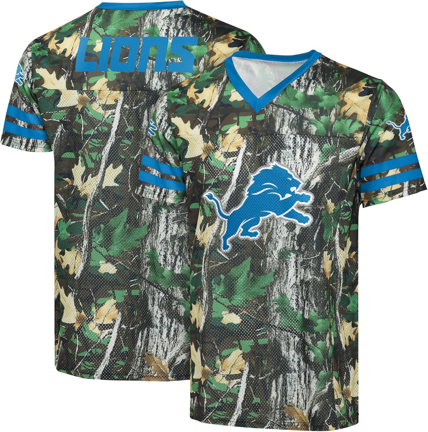 NFL Men's Officially Licensed Hunter Camo Game Day V-Neck Top