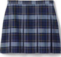 Girls Plaid Box Pleat Skirt Top of the Knee - Durable School Staple