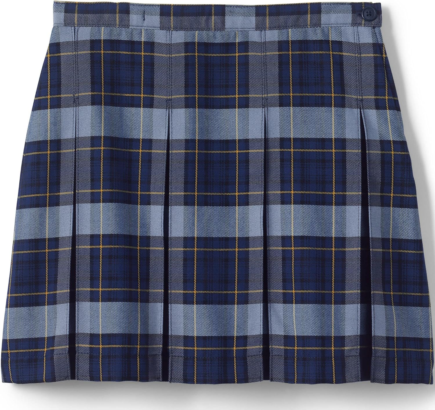 School Uniform Girls Plaid Box Pleat Skirt for Everyday Wear