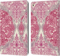 Micklyn Le Feuvre Berry Pink Cream and Mauve Floral iPad 9.7 Wallet