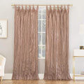 Odelia Distressed Velvet Blackout Tab Top Curtain Panel - Luxe Sheer